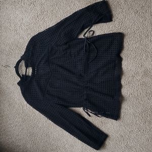 Point Sur/J Crew Black Layering Top